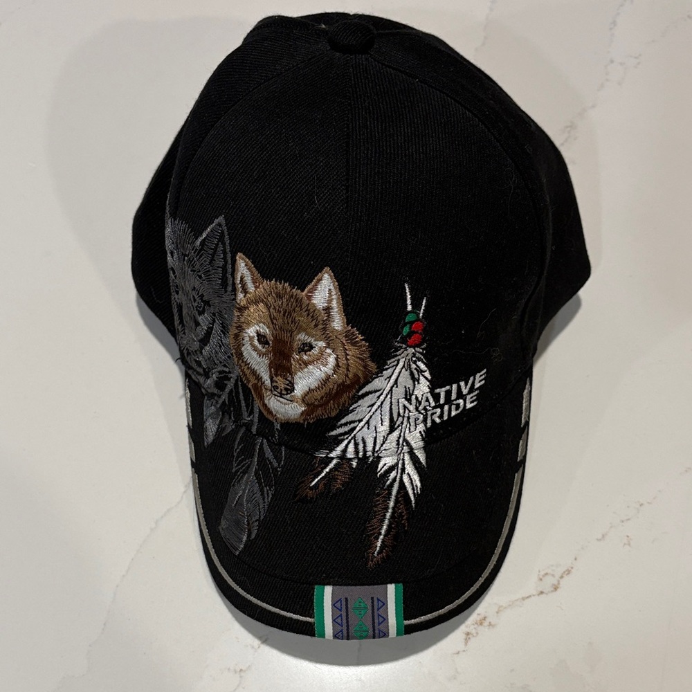 Golden Lion Native Pride Black Embroidered Cap